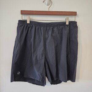 Janji Women M 5" AFO Vent Shorts Lined 7 Pocket Black Reflective Quick Dry Trail